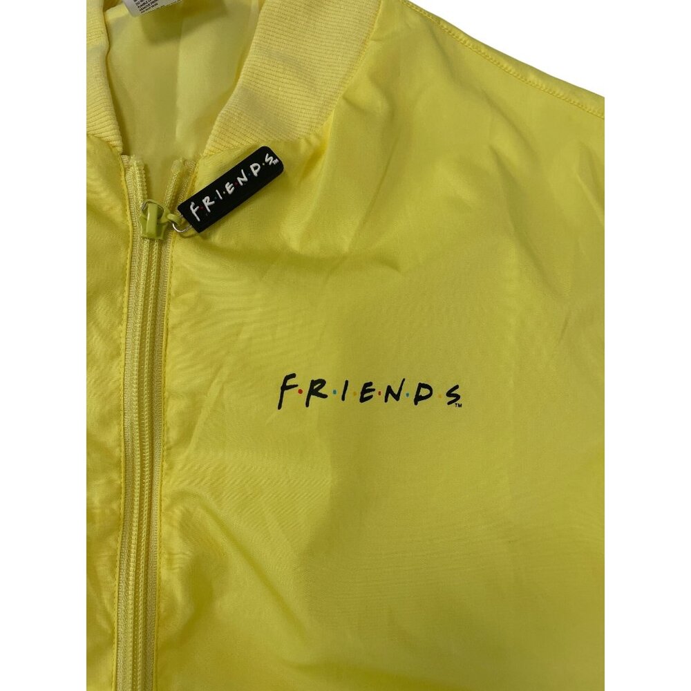 Friends Central Perk By Culture Fly Mens yellow Graphic Sip Bomber Jacket Sz M S - Picture 16 of 16